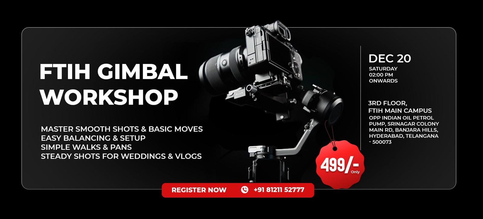 FTIH Gimbal Workshop website banner, glass series