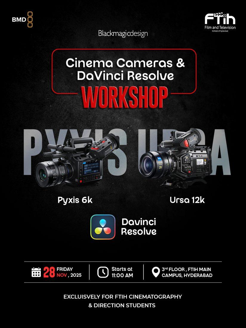 Cinema cameras and DaVinci Resolve, glass series